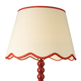 Spool Floor Lamp Red With Shade