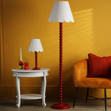 Spool Floor Lamp Gloss Red Base Only