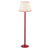 Spool Floor Lamp Gloss Red Base Only