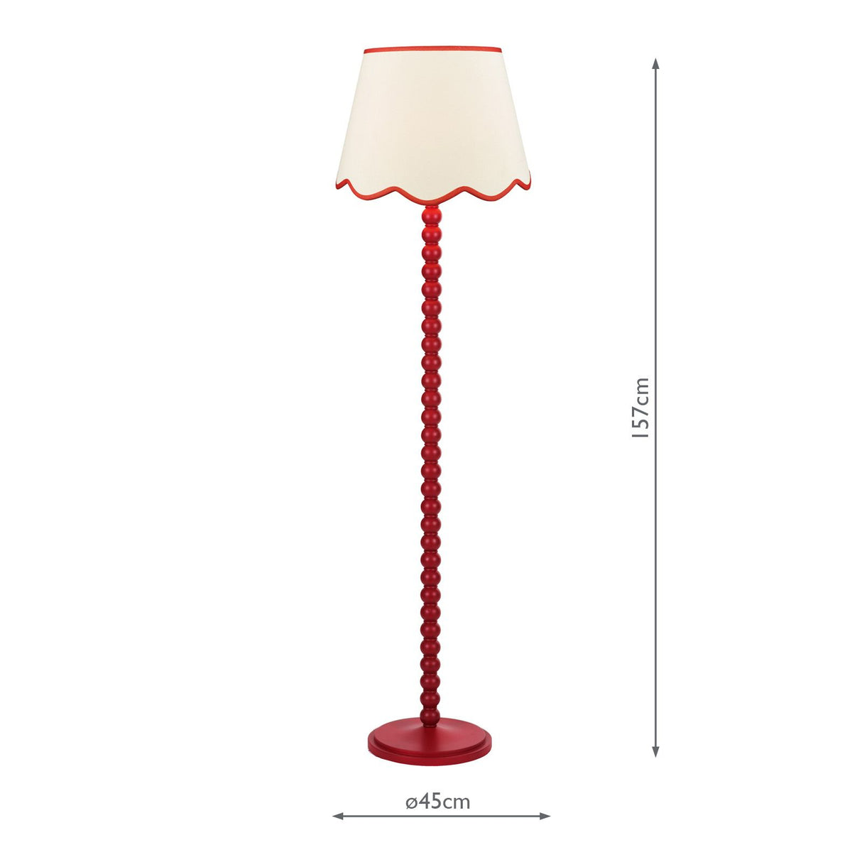 Spool Floor Lamp Gloss Red Base Only