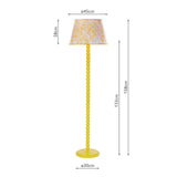Spool Floor Lamp Gloss Yellow Base Only