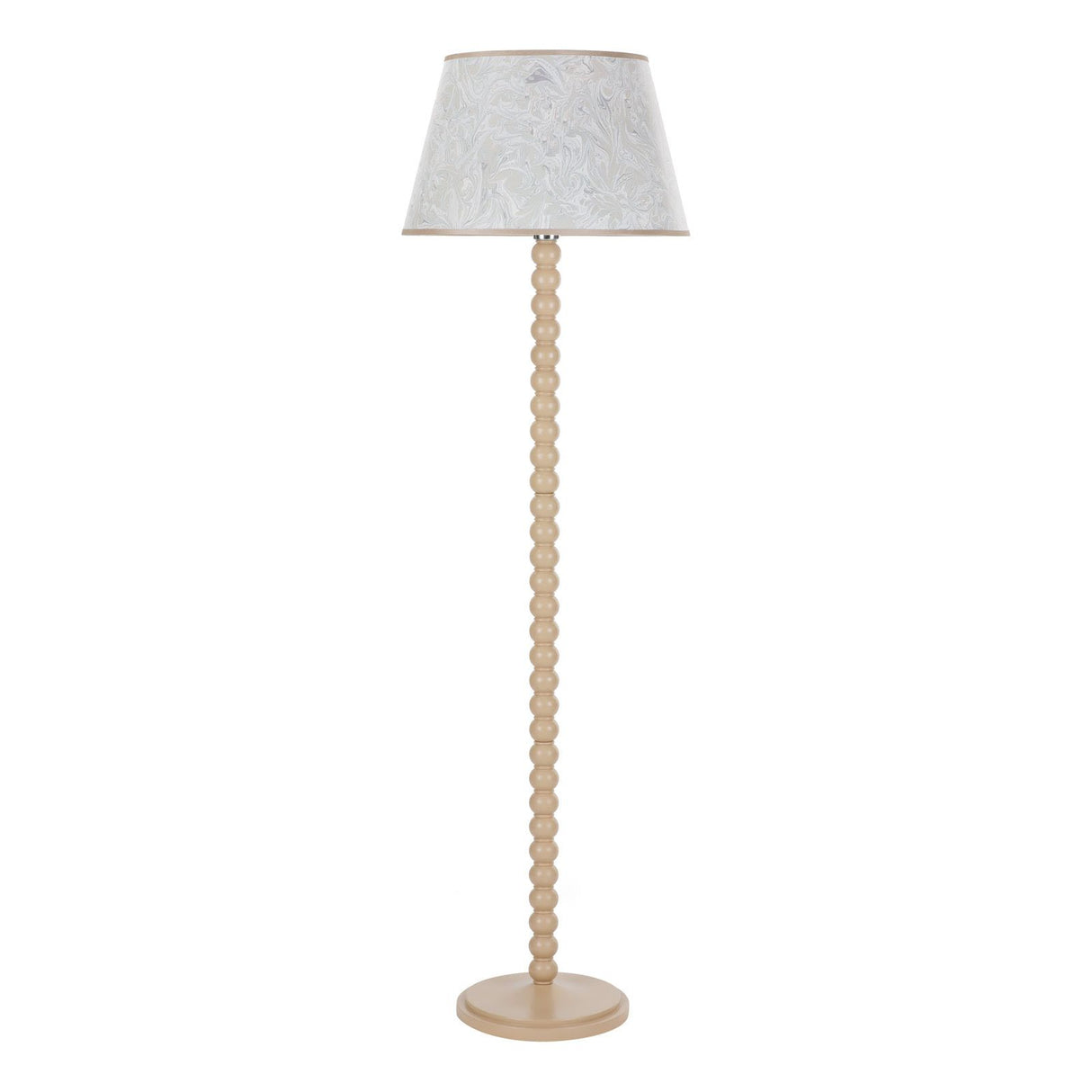 Spool Floor Lamp Cream With Shade