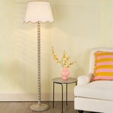 Spool Floor Lamp Taupe With Shade