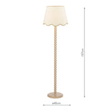 Spool Floor Lamp Taupe With Shade