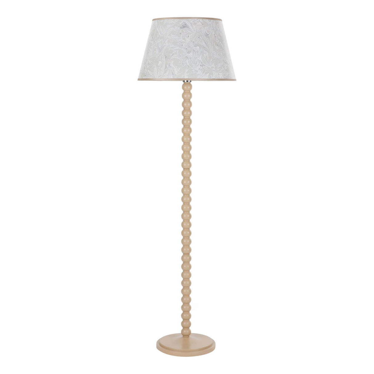 Spool Floor Lamp Gloss Taupe Base Only