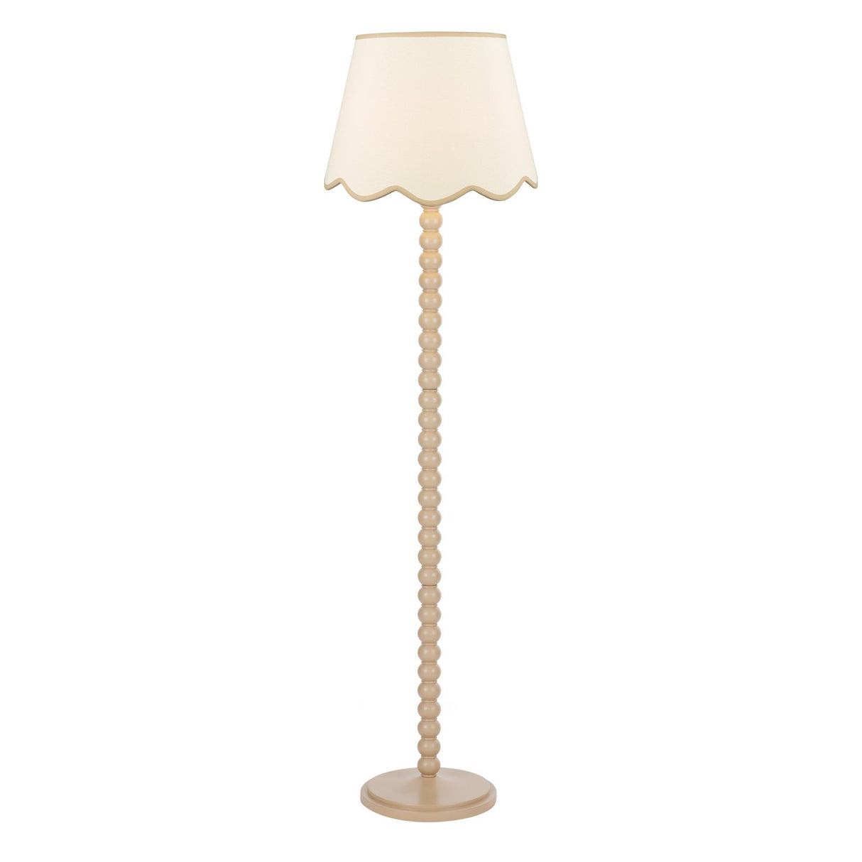 Spool Floor Lamp Gloss Taupe Base Only