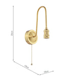 Tall Wall Light Natural Brass Bracket Only