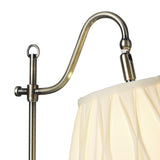 Suffolk Rise & Fall Table Lamp Antique Brass With Shade