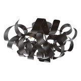 Swash 4 Light Flush Black With Black Ribbins