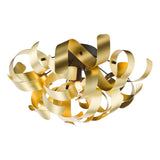 Swash 4 Light Flush Black With Gold Ribbons