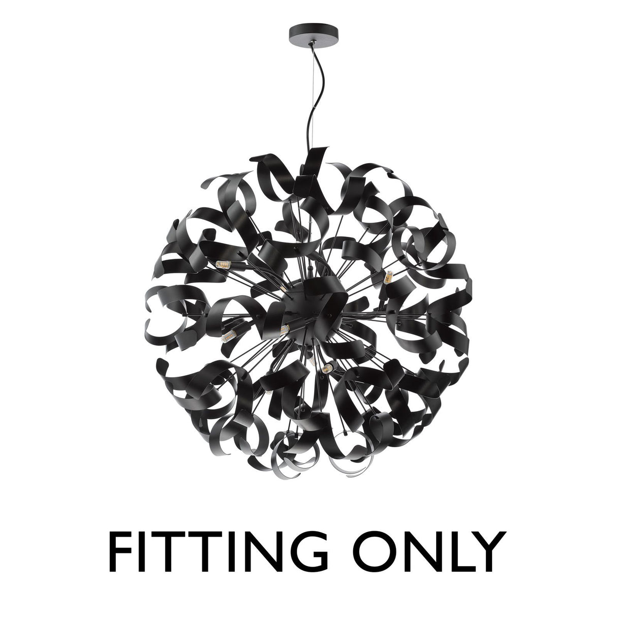 Swash 12 Light Pendant Matt Black Fitting Only