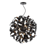 Swash 9 Light Pendant Matt Black Fitting Only