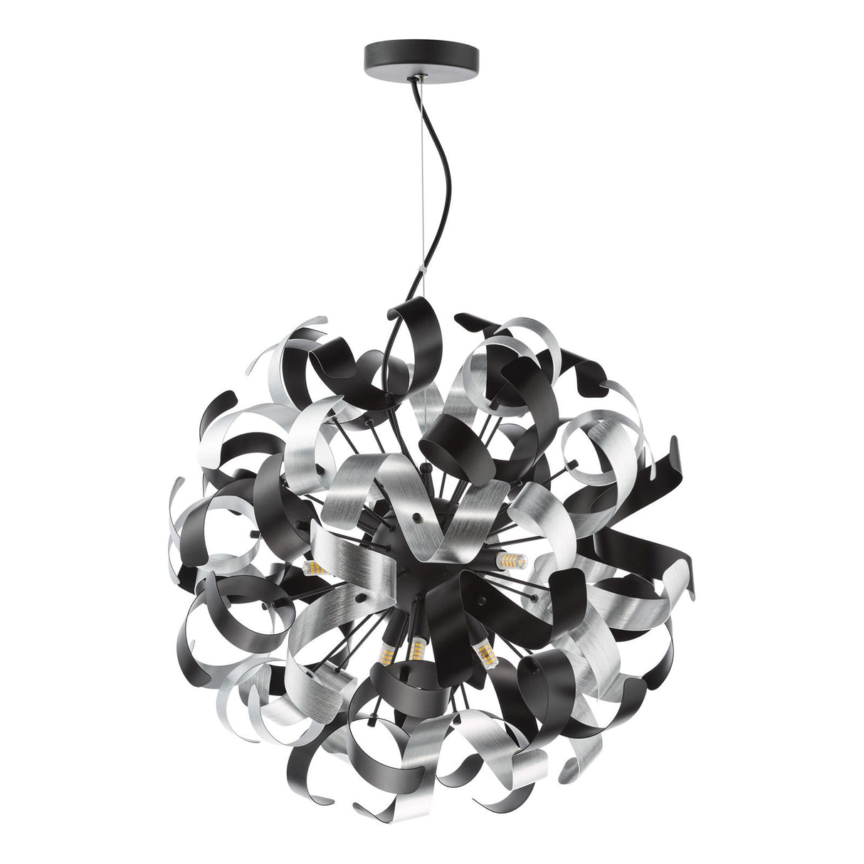 Swash 9 Light Pendant Matt Black Fitting Only