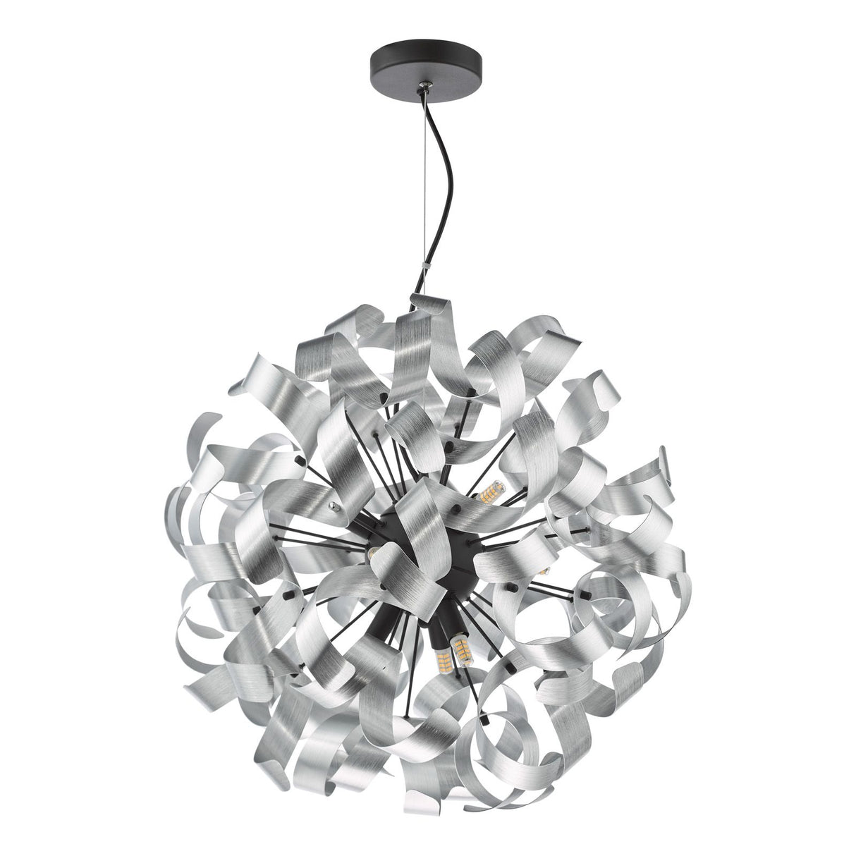 Swash 9 Light Pendant Matt Black Fitting Only