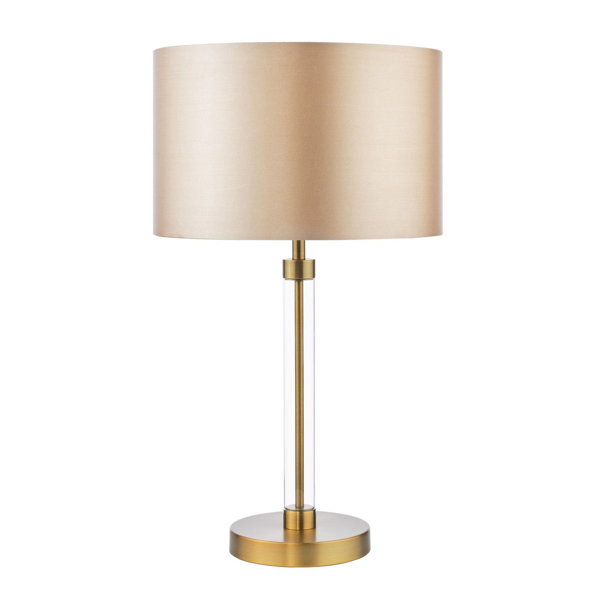 Sylvester Table Lamp Antique Brass and Glass Base Only