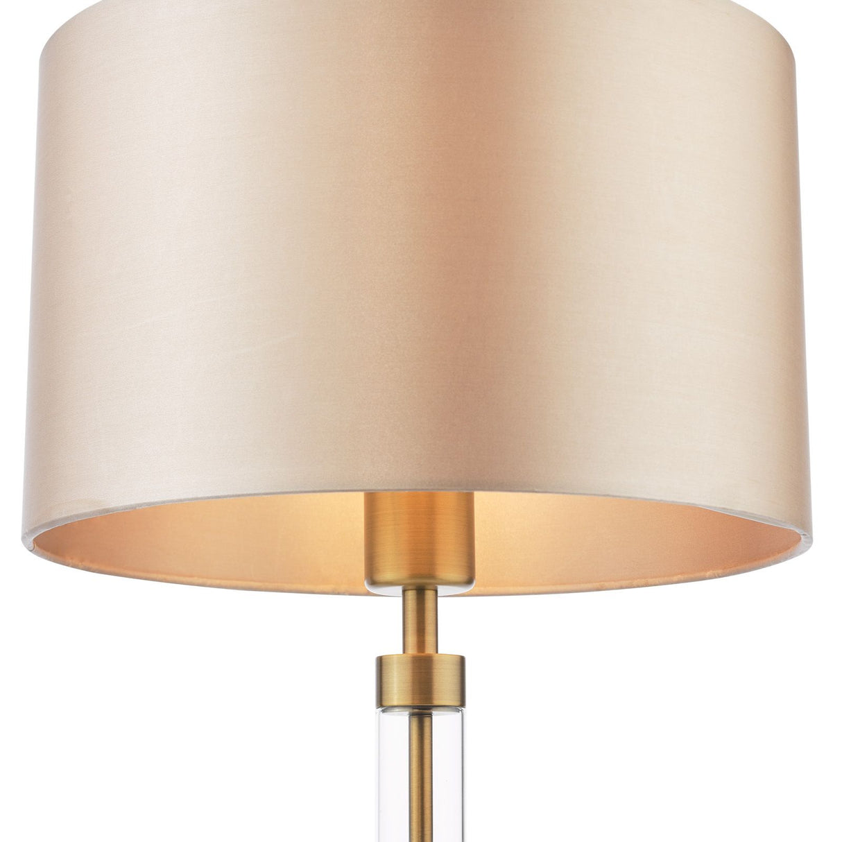 Sylvester Table Lamp Antique Brass and Glass Base Only