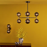 Takara 2 Light Wall Light Matt Black and Bronze With Black Confetti Glass