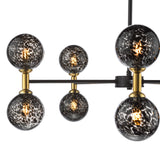 Takara 10 Light Semi-Flush Matt Black and Bronze With Black Confetti Glass