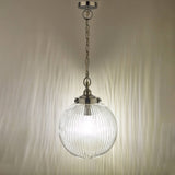 Tamara Bathroom Ceiling Light Polished Chrome and Ribbed Glass IP44