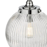 Tamara Bathroom Ceiling Light Polished Chrome and Ribbed Glass IP44