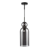 Tao Pendant Matt Black and Smoked Glass