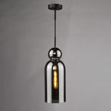 Tao Pendant Matt Black and Smoked Glass