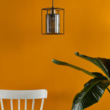 Tatum Pendant Matt Black and Smoked Glass