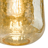 Tavia Pendant Satin Gold and Amber Glass