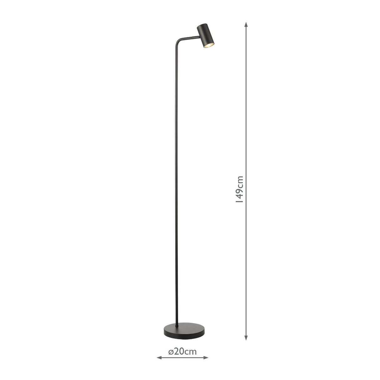 Thierry Task Floor Lamp Matt Black