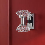 Tiana 2 Light Wall Light Polished Chrome and Faceted Acrylic