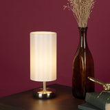 Tico Touch Table Lamp Satin Chrome With Shade