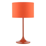 Toledo Table Lamp Satin Orange With Shade