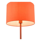 Toledo Table Lamp Satin Orange With Shade