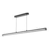 Tube Bar Pendant Satin Black and Opal LED