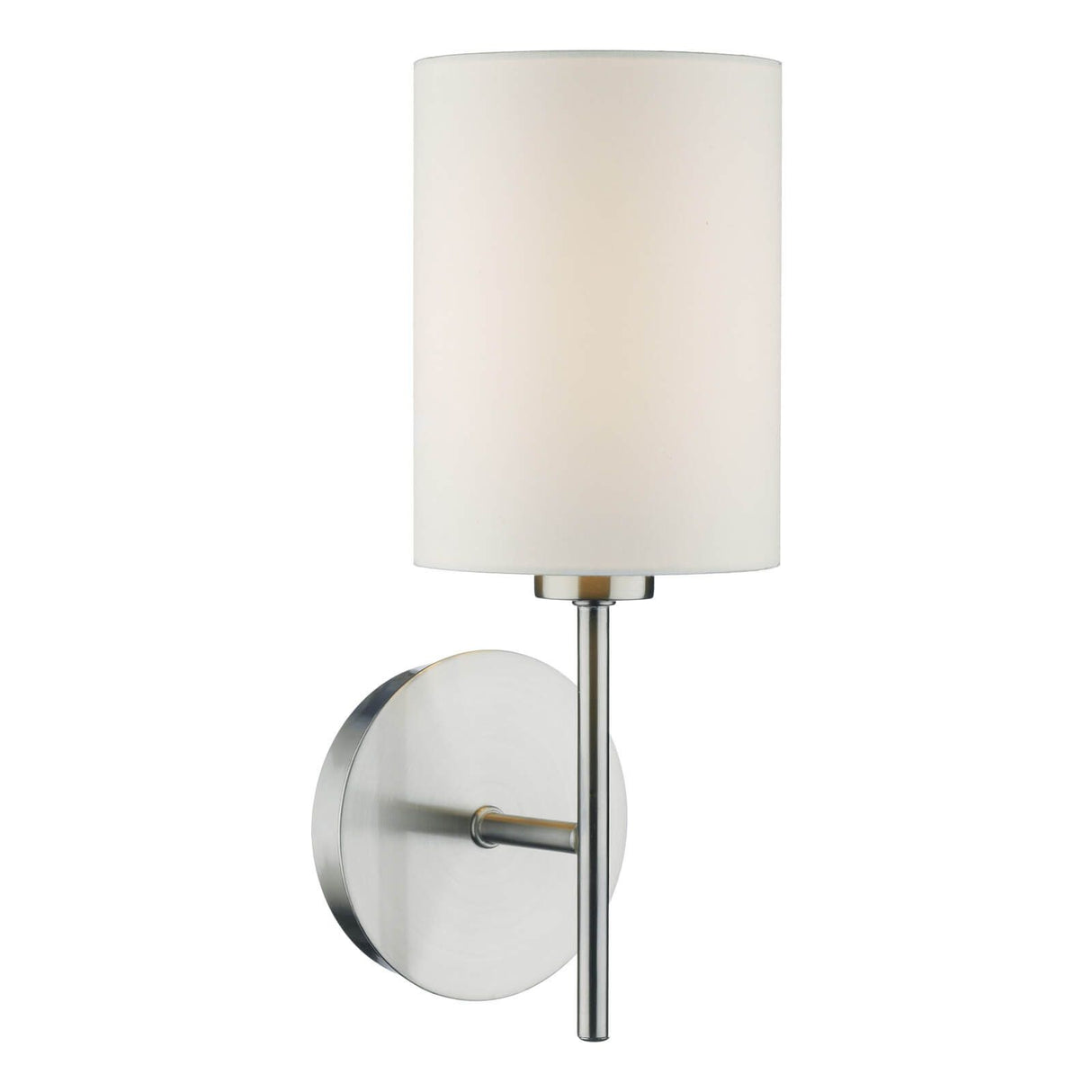 Tuscan Wall Light Satin Chrome With Shade