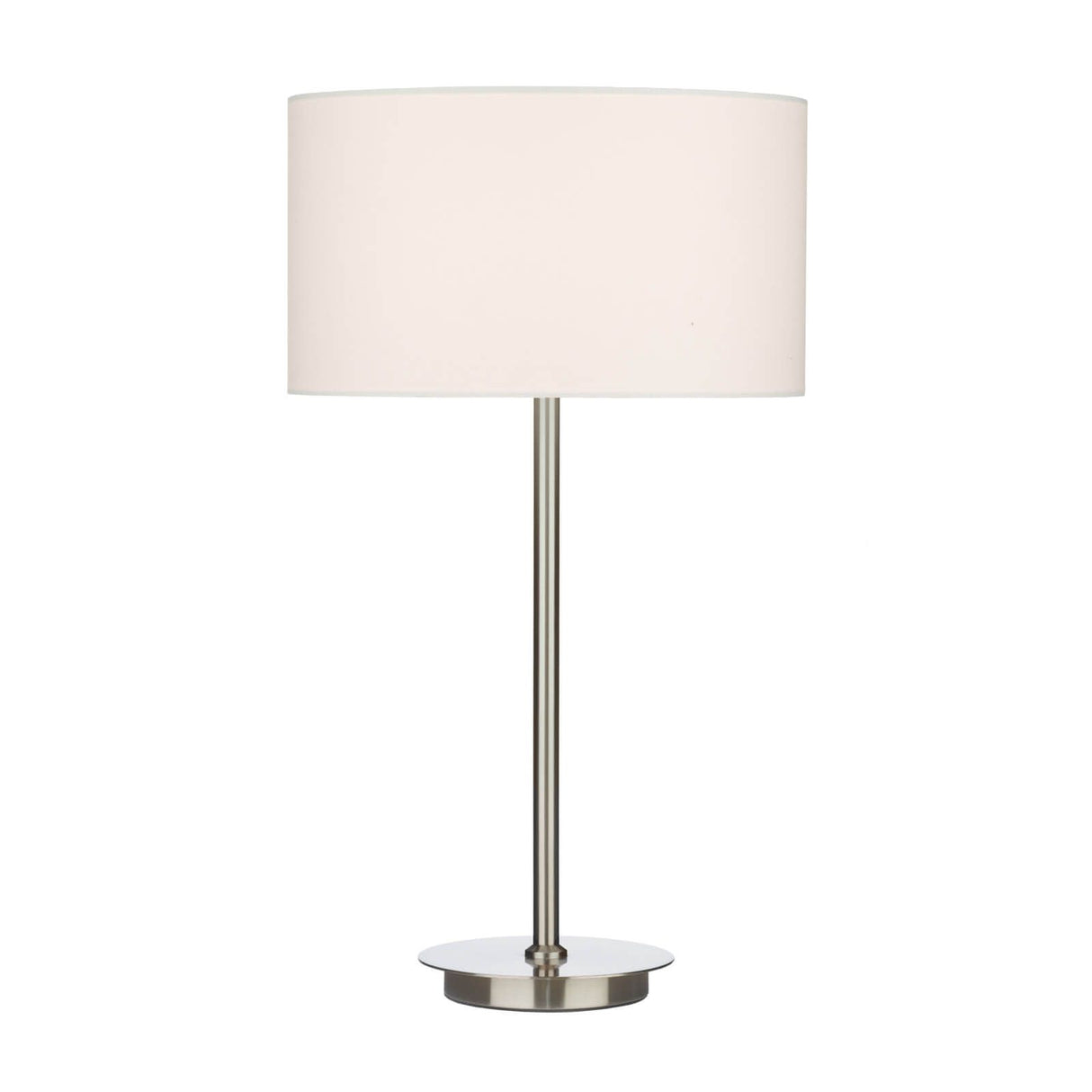 Tuscan Table Lamp Satin Chrome With Shade