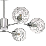 Tyka 6 Light Semi-Flush Polished Chrome and Glass