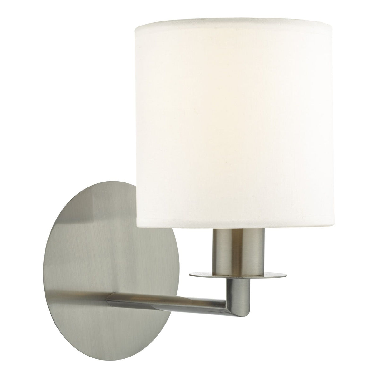 Tyler Wall Light Satin Nickel With Shade
