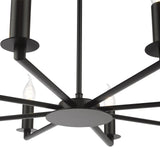 Tyler 8 Light Armed Pendant Matt Black Fitting Only