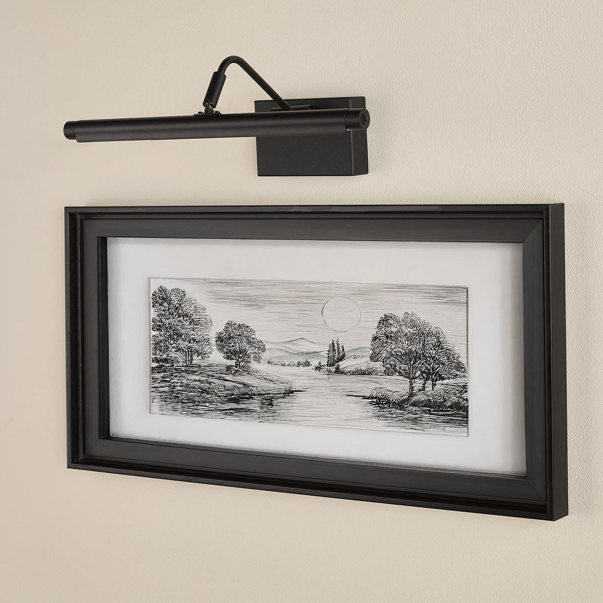 Tyrus 35cm Picture Light Satin Black LED