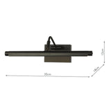 Tyrus 35cm Picture Light Satin Black LED