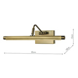 Tyrus 35cm Picture Light Brushed Bronze LED