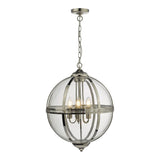 Vanessa 5 Light Pendant Polished Nickel And Clear
