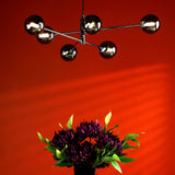 Vignette 6 Light Pendant Polished Chrome With Smoked Glass