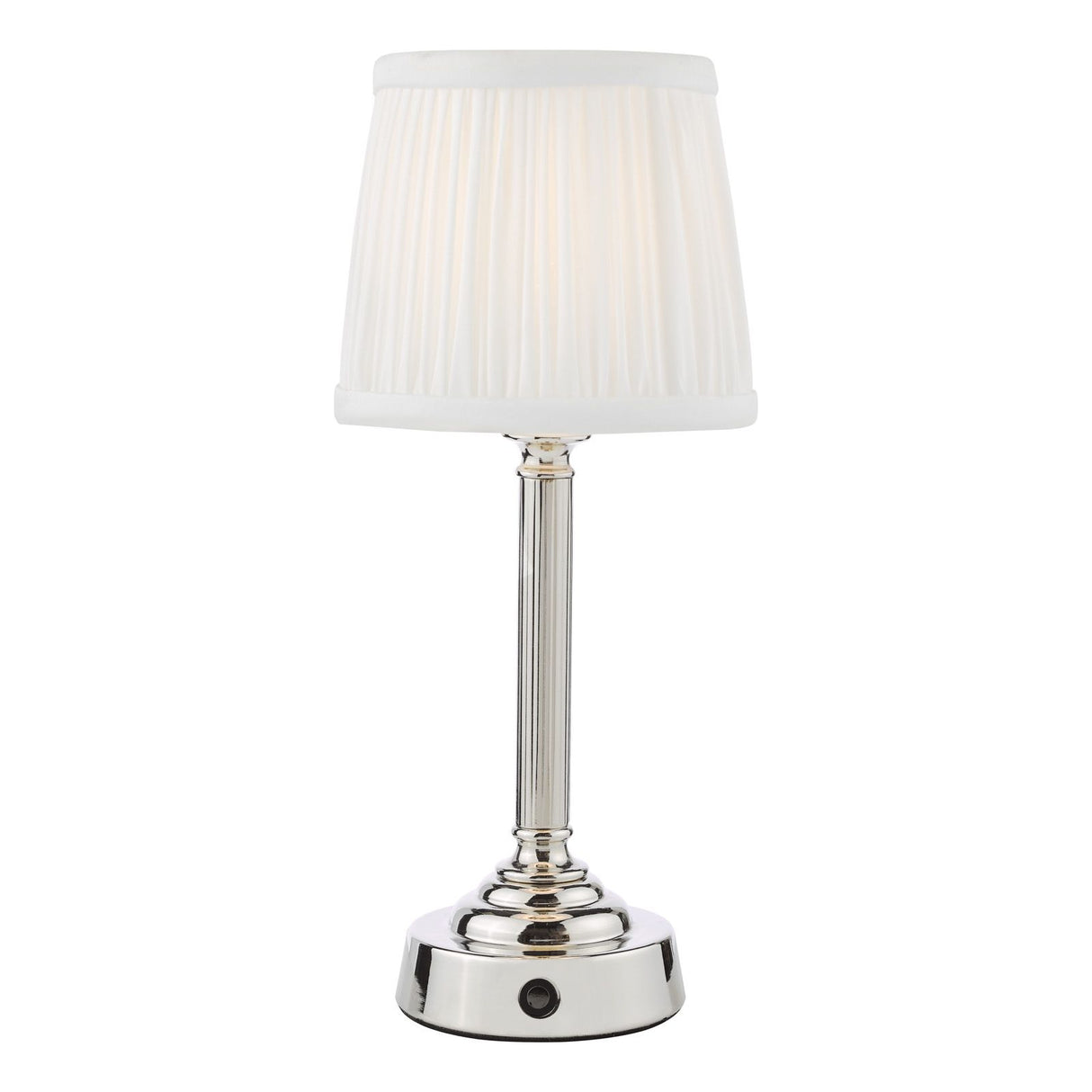 Virgil Rechargeable Table Lamp Polished Nickel Base Only LED
