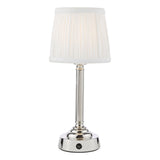 Virgil Rechargeable Table Lamp Polished Nickel Base Only LED