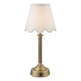 Virgil Rechargeable Table Lamp Matt Antique Brass Base Only LED