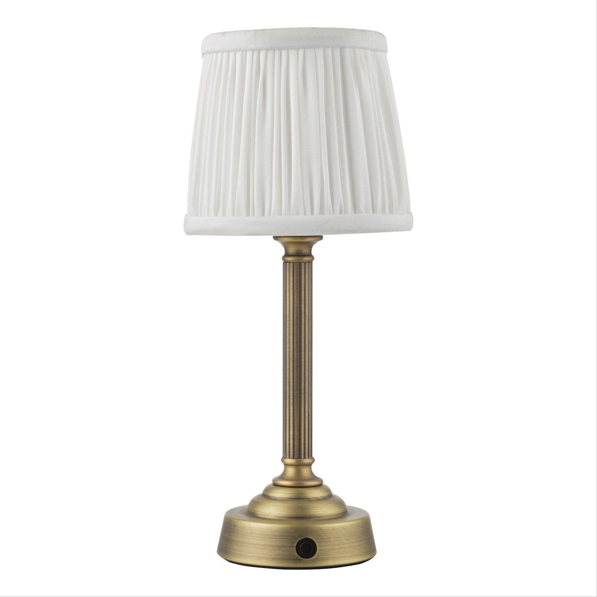 Virgil Rechargeable Table Lamp Matt Antique Brass Base Only LED