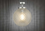 Wayne Bathroom Semi Flush Polished Chrome Glass IP44