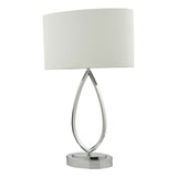 Wyatt Touch Table Lamp Polished Chrome With Shade